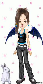 cute doll with bunny and stars